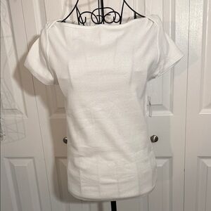 Old Navy White Boat-neck Short Sleeve T-shirt, NWT